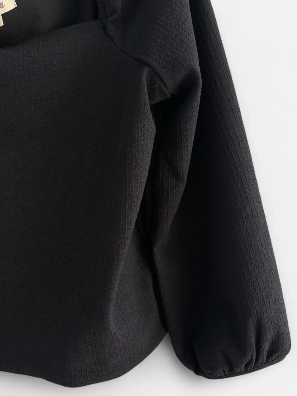 Madewell Black Long Sleeve with Square Neckline - Size M